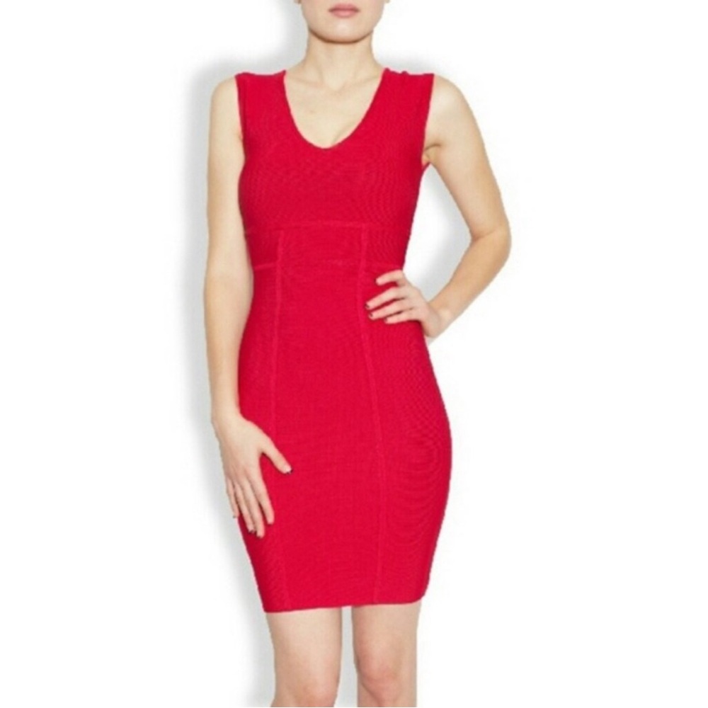 BCBGMaxAzria Red Bandage dress - Picture 2 of 7